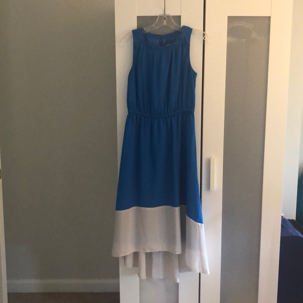 Blue high low Loft dress